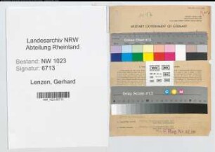 Entnazifizierung Gerhard Lenzen , geb. 23.07.1906 (Polizeibeamter)