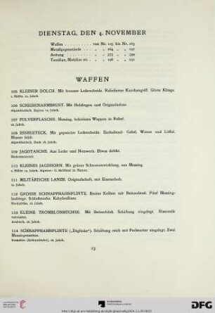 Dienstag, den 4. November (Nr. 105-231)