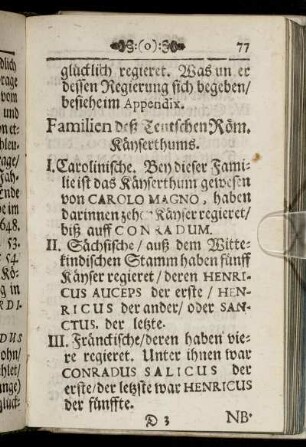 Familien deß Teutschen Röm. Käyserthums