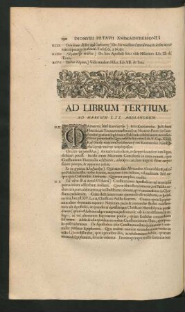Ad Librum Tertium.