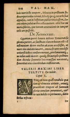 Valerii Maximi Liber Tertius ...