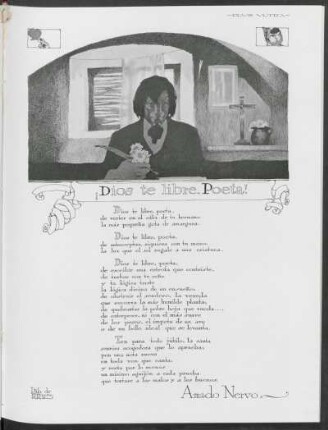 ¡Dios te libre, Poeta! : Dibujo de E. Álvarez