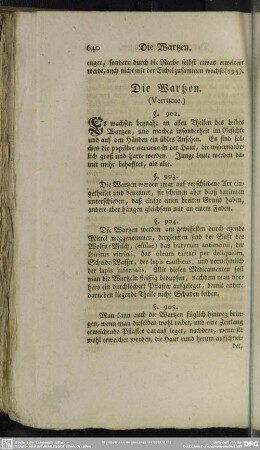 Die Wartzen. (Verrucae.)