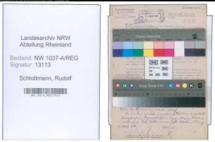 Entnazifizierung Rudolf Schlottmann , geb. 00.00.0000 (Ministerialrat)