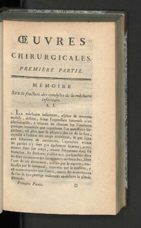 Mémoire sur la fracture des condyles de la mâchoire inférieure.