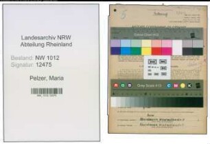 Entnazifizierung Maria Pelzer , geb. 25.03.1889 (Lehrerin)