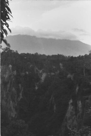 Karbouwetgat-Schlucht bei Fort de Kock : Landschaft mit einer Schlucht