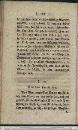 §. 21. Von dem Parricidio