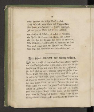 Wie schön leuchtet der Morgenstern.