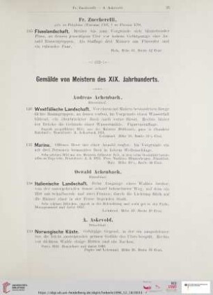 Gemälde von Meistern des XIX. Jahrhunderts (Nr. 136-324)