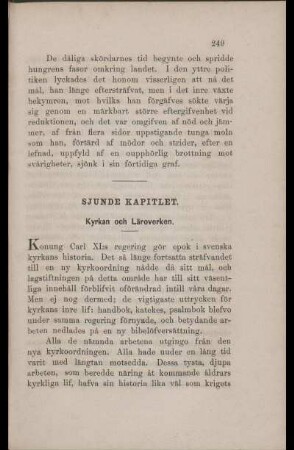 Sjunde Kapitlet. Kyrkan och Läroverken.