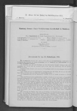 Jahresbericht für das 64. Geschäftsjahr 1918.