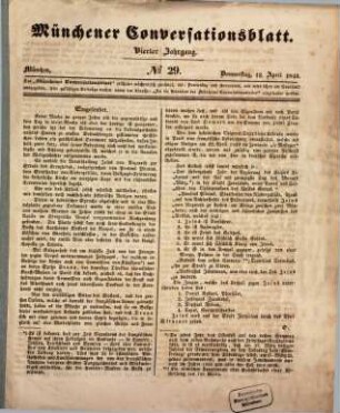 Münchener Conversationsblatt. 1843 = Jg. 4, 13. Apr.