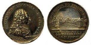 Fürstenhäuser, Kgl. Linie, König Christian VI. (1730 - 1746): Medaille auf die Grundsteinlegung des Gymnasiums in Altona 1738