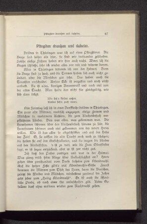 Pfingsten draußen und daheim