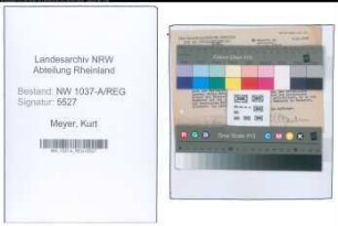 Entnazifizierung Kurt Meyer , geb. 00.00.0000 ()