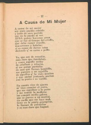 A causa de mi mujer