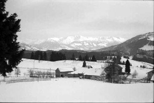 Zaumberg: Blick auf die Allgäuer Alpen