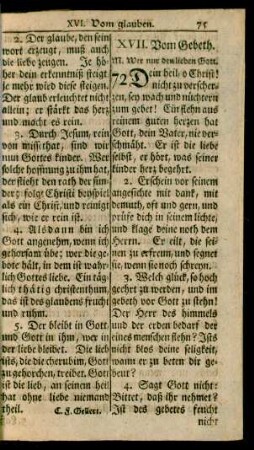 XVII. Vom Gebeth