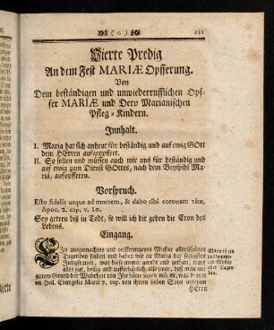 231-242, Vierte Predig an dem Fest Mariae Opfferung