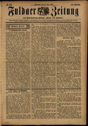 Erste Ausgabe vom Mittwoch, den 02. Juni 1897.