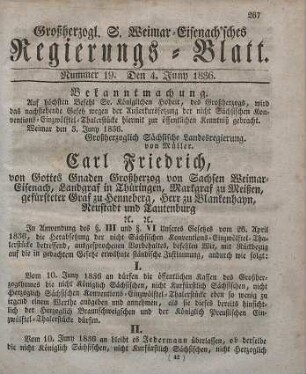 Nr. 19 : 4. Juny 1836