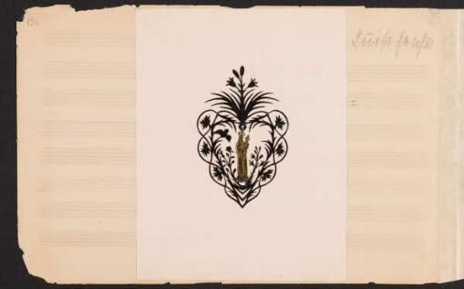 Albumeintrag Luise Hensel (Scherenschnitt) 