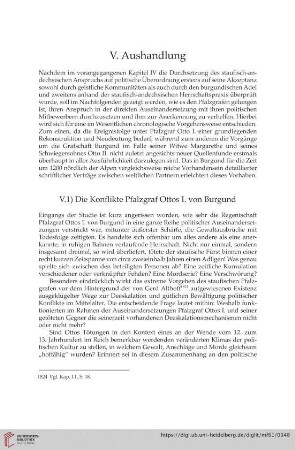 V. Aushandlung