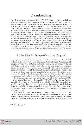 V. Aushandlung