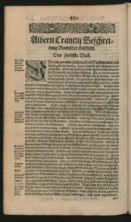 Alberti Crantzii Beschreibung Wendischer Geschicht. Das Zwölffte Buch.