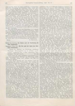 361-363 [Rezension] Bach, Ludwig, Der Glaube nach der Anschauung des Alten Testaments
