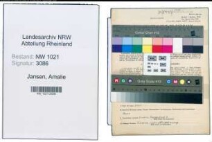 Entnazifizierung Amalie Jansen , geb. 01.06.1916 (Schneider)