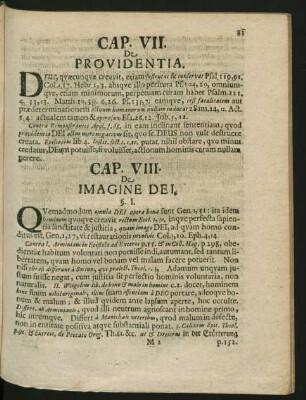 Cap. VIII. De Imagine Dei