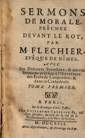 Sermons De Morale : Prêchez Devant Le Roy, 1