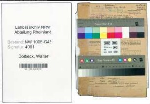 Entnazifizierung Walter Dorbeck , geb. 02.02.1910 (Rechtsberater)