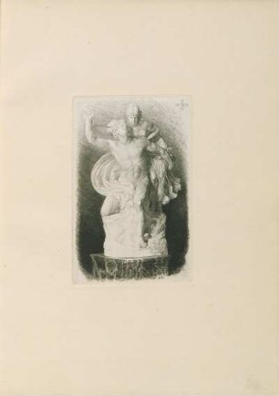 Tafel: Mercur und Psyche. Marmorgruppe
