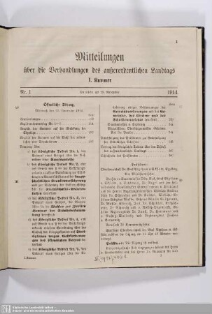 Öffentliche Sitzung (25.11.1914)