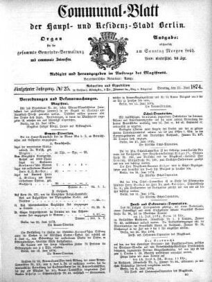 1874,25: No. 25, 21. Juni 1874