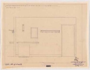 Werkbund-Ausstellung, Stuttgart-Weißenhof Einfamilienhaus Typ C 7: Diele, Wandabwicklung 1:20
