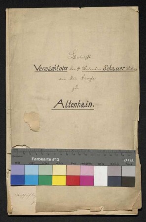 Altenhain: Vermächtnis der Ww.Val.Schauer