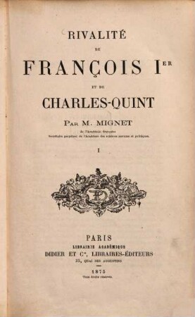 Rivalité de François Ier et de Charles-Quint, 1