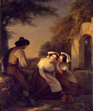 Plauderstunde am Brunnen
