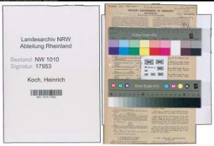 Entnazifizierung Heinrich Koch , geb. 29.11.1902 (Bahnassistent)