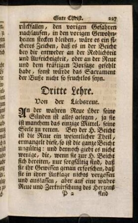227-239, Dritte Lehre. Von der Liebsreue.