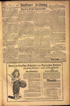 Zweite Ausgabe vom Samstag, den 01. Januar 1927.