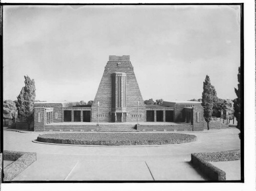 Krematorium Ohlsdorf (Hamburg-Ohlsdorf): Gebäude-Ansicht : Modell : SchumacherWV Nr. 280