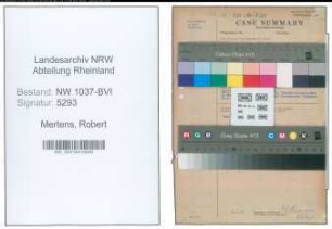 Entnazifizierung Robert Mertens , geb. 19.11.1895 (Lehrer)