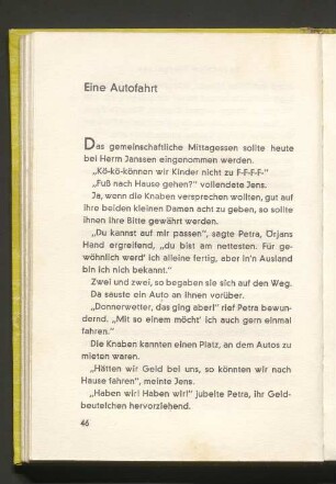 Eine Autofahrt