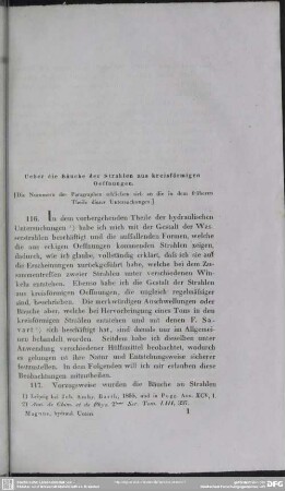 Ueber die Bäuche der Strahlen aus kreisförmigen Oeffnungen