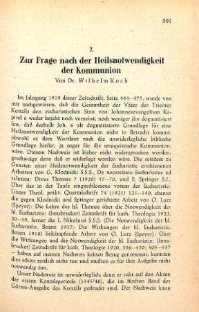301-323 Zur Frage der Heilsnotwendigkeit der Kommunion